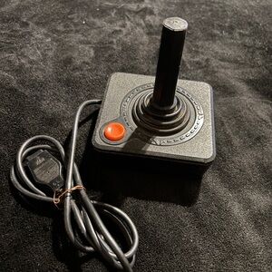 Atari 2600 Original Black Joystick with Red Button. Vintage
